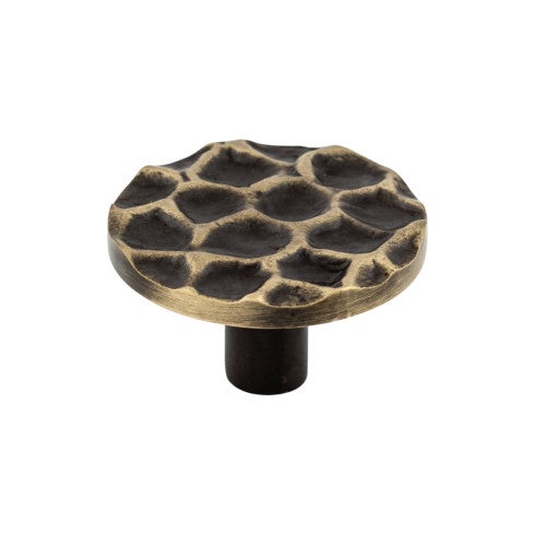 Top Knobs Cobblestone Round Knob 1 15/16" in Brass Antique