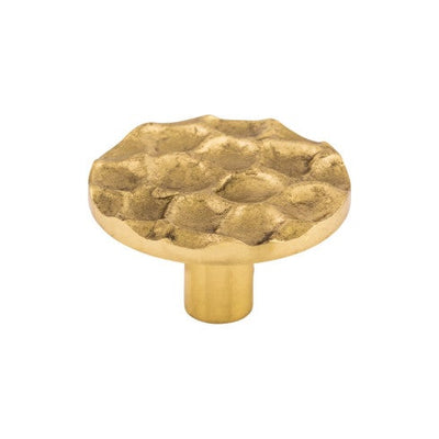 Top Knobs Cobblestone Round Knob 1 15/16" in Polished Brass