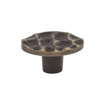 Top Knobs Cobblestone Oval Knob 2" in Brass Antique