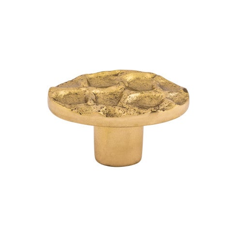 Top Knobs Cobblestone Oval Knob 2" in Polished Brass