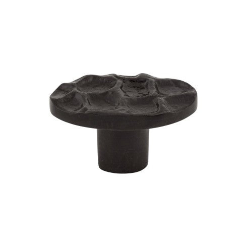 Top Knobs Cobblestone Oval Knob 2" in Coal Black