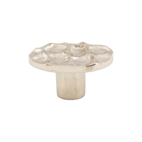 Top Knobs Cobblestone Oval Knob 2" in Polished Nickel
