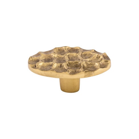 Top Knobs Cobblestone Oval Knob 2 5/8" in Polished Brass