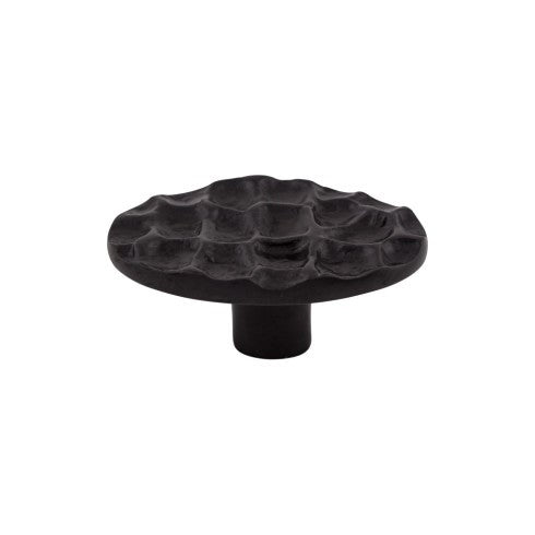 Top Knobs Cobblestone Oval Knob 2 5/8" in Coal Black