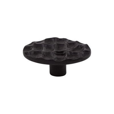 Top Knobs Cobblestone Oval Knob 2 5/8" in Coal Black