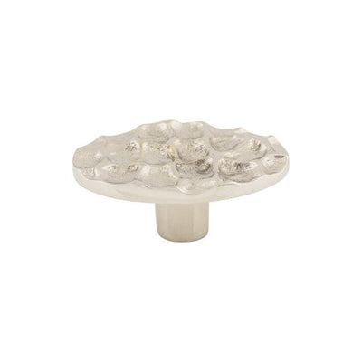 Top Knobs Cobblestone Oval Knob 2 5/8" in Polished Nickel