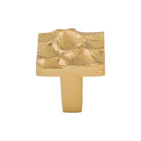 Top Knobs Cobblestone Square Knob 1 1/8" in Polished Brass