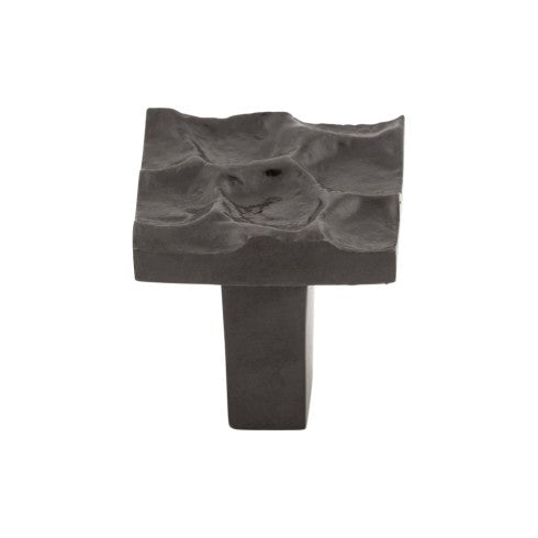 Top Knobs Cobblestone Square Knob 1 1/8" in Coal Black