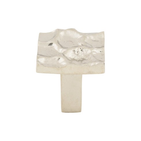 Top Knobs Cobblestone Square Knob 1 1/8" in Polished Nickel