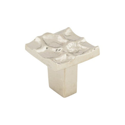 Top Knobs Cobblestone Square Knob 1 1/8" in Polished Nickel