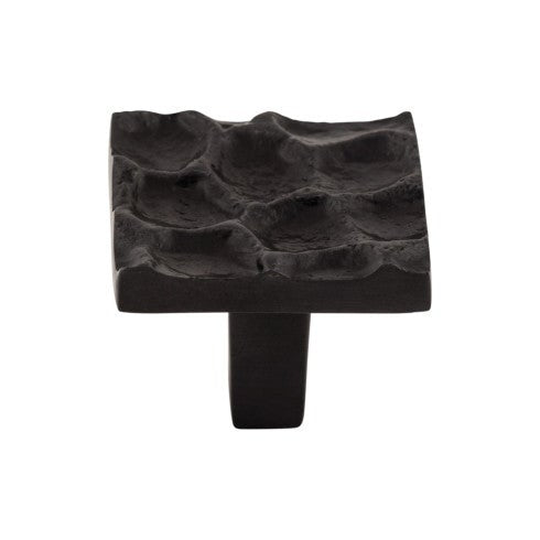 Top Knobs Cobblestone Square Knob 1 3/8" in Coal Black