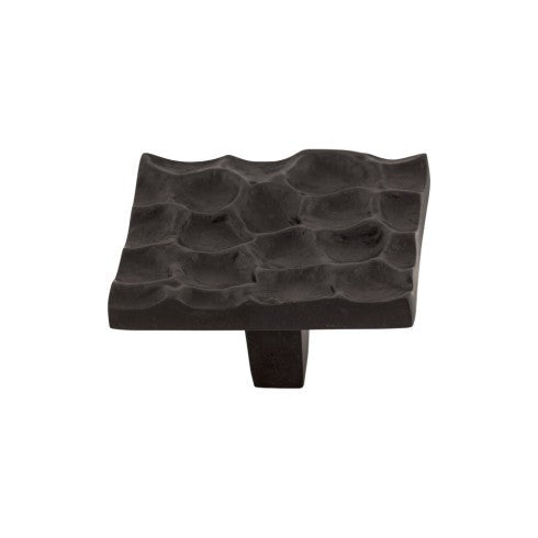 Top Knobs Cobblestone Square Knob 1 15/16" in Coal Black