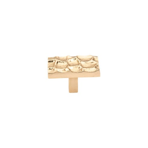 Top Knobs Cobblestone Rectangle Knob 1 7/8" in Polished Brass