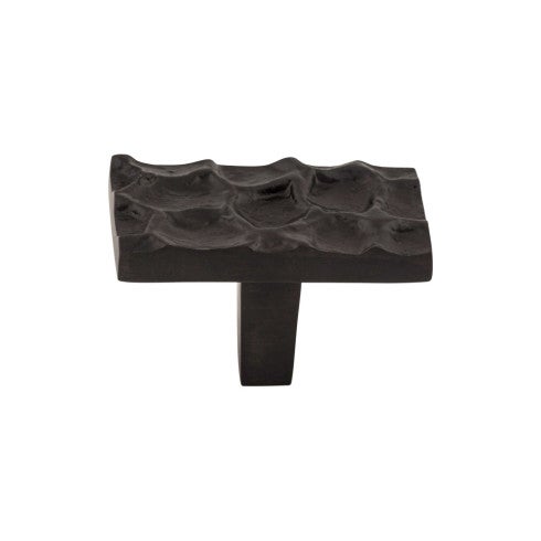 Top Knobs Cobblestone Rectangle Knob 1 7/8" in Coal Black
