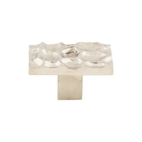 Top Knobs Cobblestone Rectangle Knob 1 7/8" in Polished Nickel