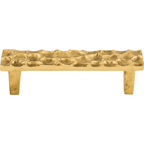 Top Knobs Cobblestone Pull 3 3/4" c-c in Polished Brass