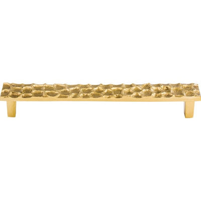 Top Knobs Cobblestone Pull 7 9/16" c-c in Polished Brass