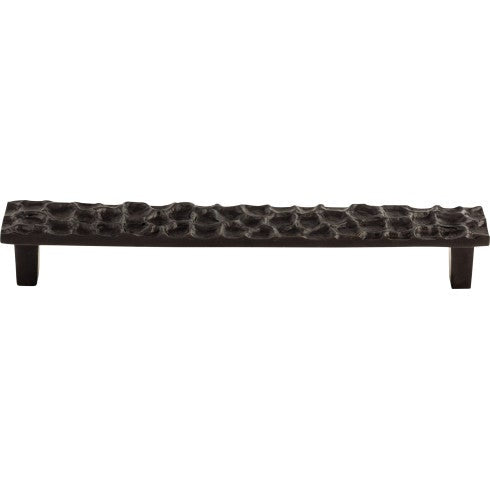 Top Knobs Cobblestone Pull 7 9/16" c-c in Coal Black