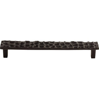 Top Knobs Cobblestone Pull 7 9/16" c-c in Coal Black