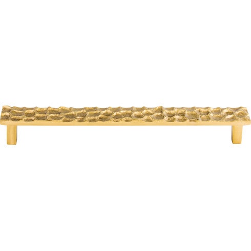 Top Knobs Cobblestone Pull 8 13/16" c-c in Polished Brass