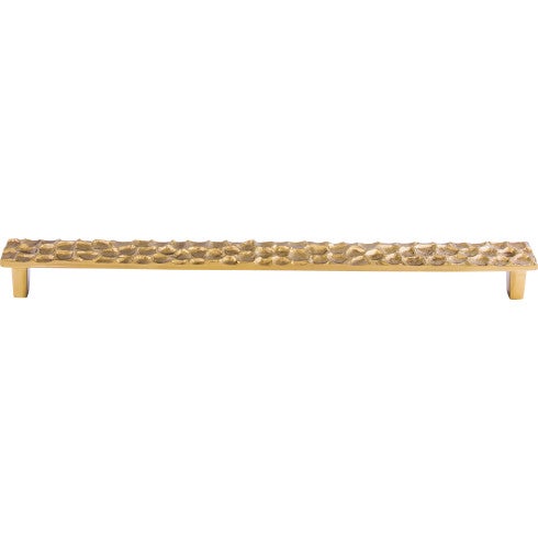 Top Knobs Cobblestone Pull 12 9/16" c-c in Polished Brass