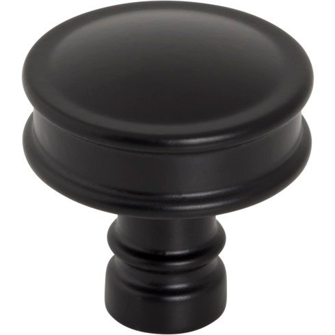 Top Knobs Cranford Knob 1 1/4" in Flat Black