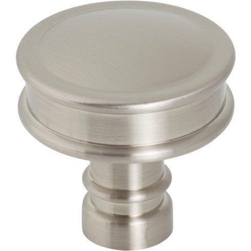 Top Knobs Cranford Knob 1 1/4" in Brushed Satin Nickel