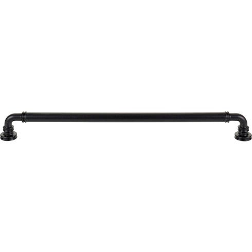 Top Knobs Cranford Pull 12" c-c in Flat Black