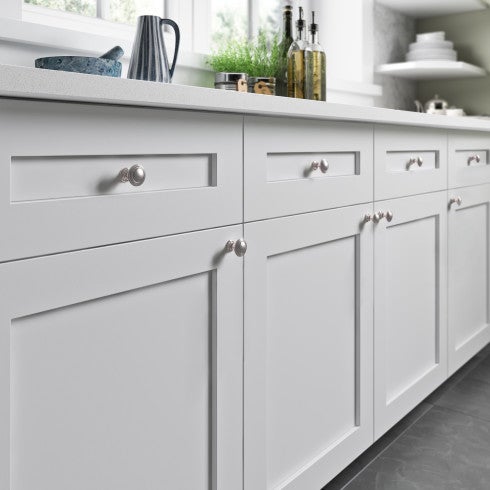 Top Knobs Reeded Knob 1 1/4" in Brushed Satin Nickel