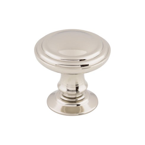 Top Knobs Reeded Knob 1 1/4" in Polished Nickel