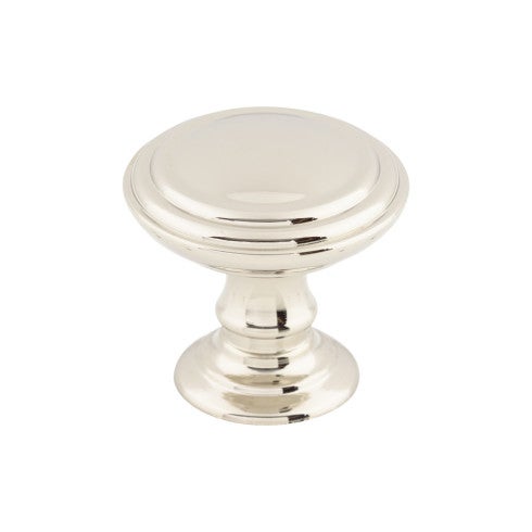 Top Knobs Reeded Knob 1 1/2" in Polished Nickel
