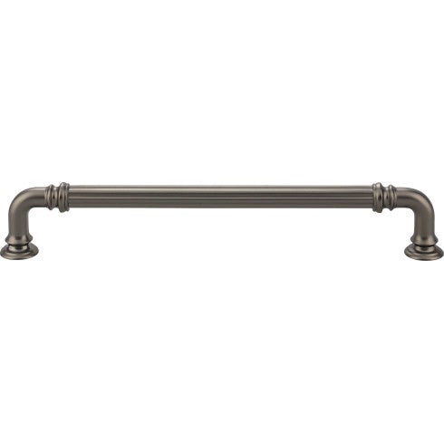 Top Knobs Reeded Appliance Pull 7" c-c in Ash Gray