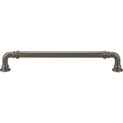 Top Knobs Reeded Appliance Pull 7" c-c in Ash Gray