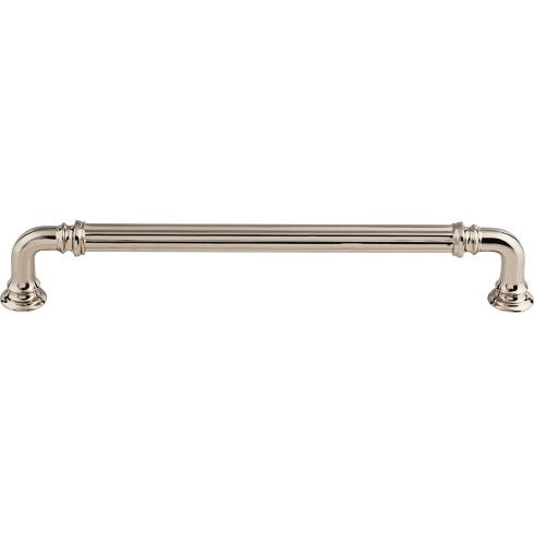 Top Knobs Reeded Appliance Pull 7" c-c in Polished Nickel