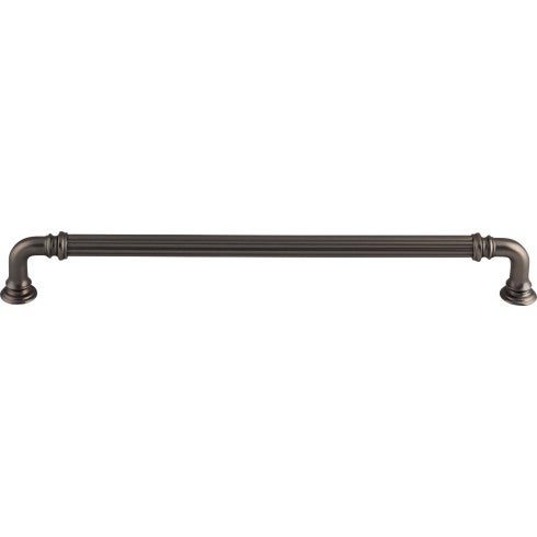 Top Knobs Reeded Appliance Pull 9" c-c in Ash Gray