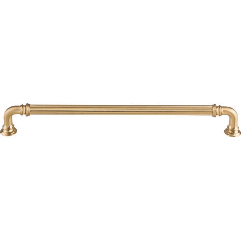 Top Knobs Reeded Appliance Pull 9" c-c in Honey Bronze