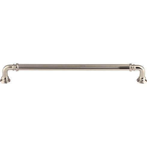 Top Knobs Reeded Appliance Pull 9" c-c in Polished Nickel