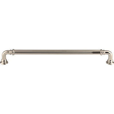 Top Knobs Reeded Appliance Pull 9" c-c in Polished Nickel