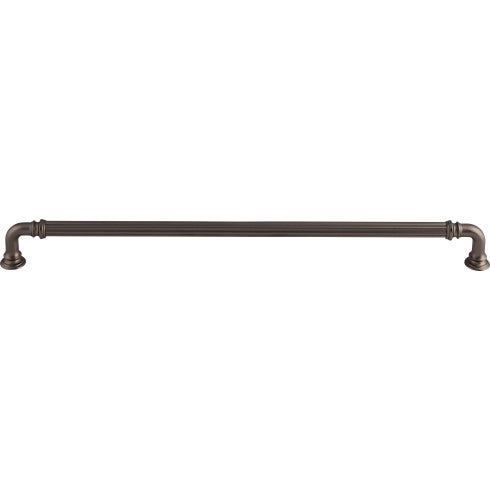 Top Knobs Reeded Appliance Pull 12" c-c in Ash Gray
