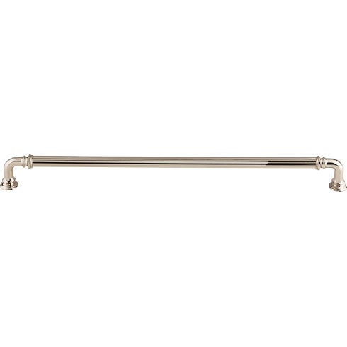 Top Knobs Reeded Appliance Pull 12" c-c in Polished Nickel