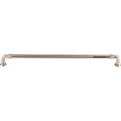 Top Knobs Reeded Appliance Pull 12" c-c in Polished Nickel