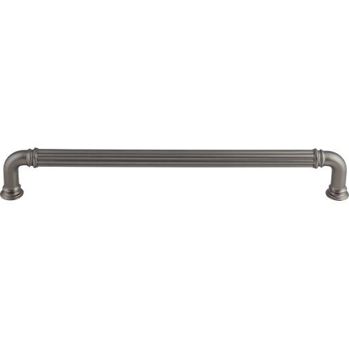 Top Knobs Reeded Appliance Pull 18" c-c Appliance Pull in Ash Gray