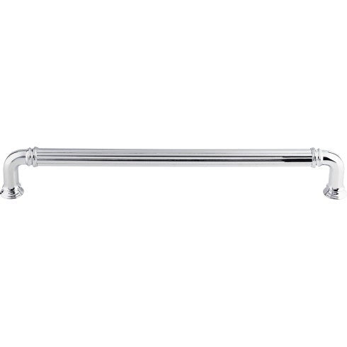 Top Knobs Reeded Appliance Pull 18" c-c Appliance Pull in Polished Chrome