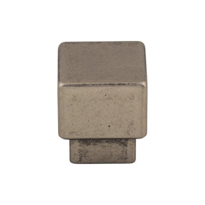 Top Knobs Tapered Square Knob 1" in Pewter Antique