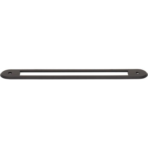 Top Knobs Brockwell Backplate 6 5/16" c-c in Flat Black