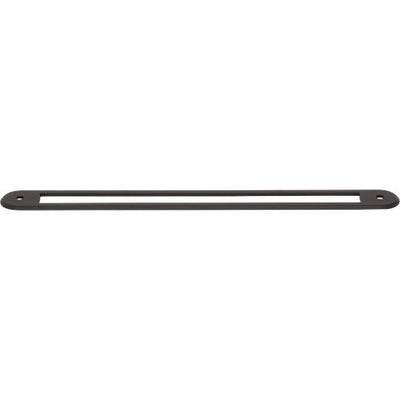 Top Knobs Brockwell Backplate 8 13/16" c-c in Flat Black