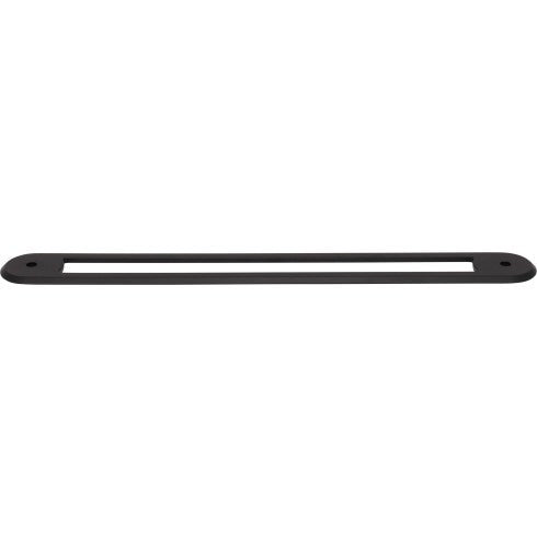 Top Knobs Brockwell Backplate 12" c-c Appliance Pull in Flat Black