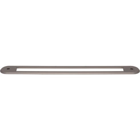Top Knobs Brockwell Backplate 18" c-c Appliance Pull in Ash Gray