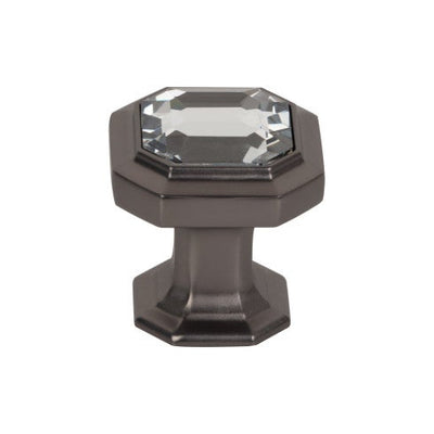 Top Knobs Crystal Emerald Knob 1 1/8" in Ash Gray