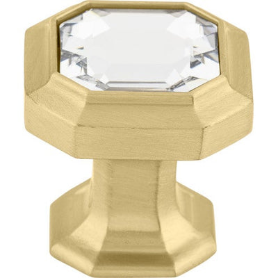 Top Knobs Crystal Emerald Knob 1 1/8" in Honey Bronze
